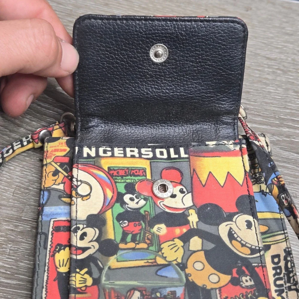 Nicole Miller Walt Disney Gallery Vintage Mickey Mouse Crossbody Wallet Bag